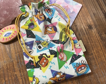 Rugrats 1990er Jahre Tarot-Tasche Orakel-Tasche - Personalisieren Sie mit Anhängern