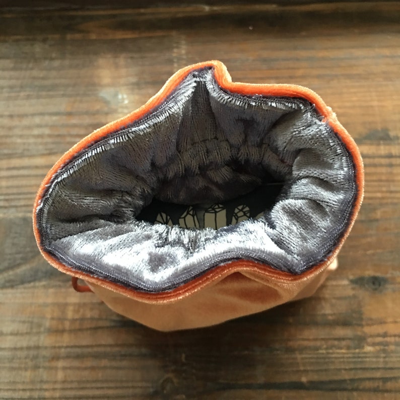 Orange /'Tangerine/' Premium Tarot Bag Oracle Pouch Wicca YOUR CHOICE of CHARMS Magick Tarot Cards Angel. Pagan