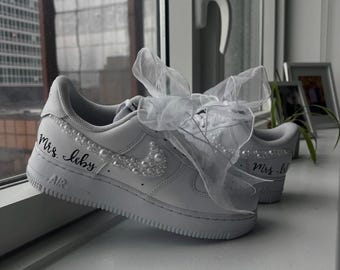 Zapatillas de novia personalizadas - Pintadas a mano/Perladas