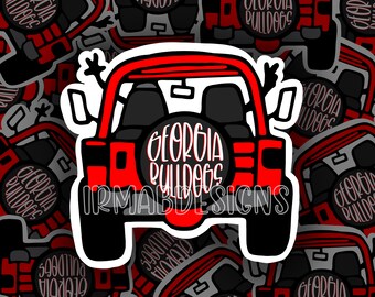 College Jeep Sticker