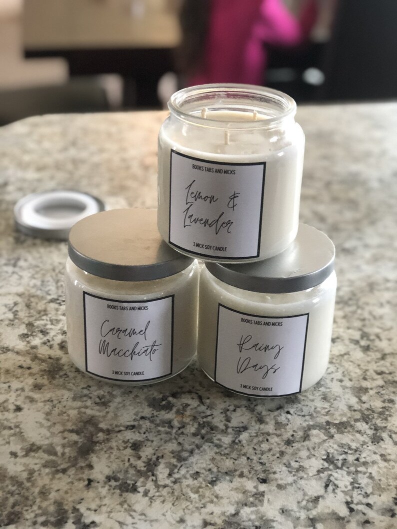 Three Wick Candles 16 Ounce Soy Candles CHOOSE YOUR SCENT Etsy