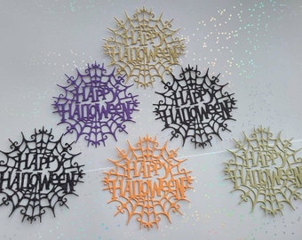 Happy Halloween Spider Web Die-Cut