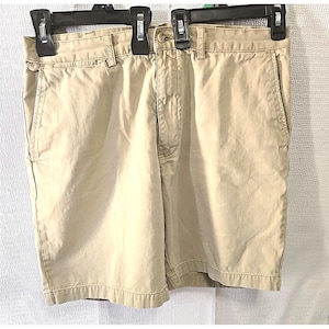 Polo Ralph Lauren Shorts Men&#39;s Size 36 Beige Chino Flat Front Relaxed Fit Casual