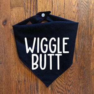 Wiggle Butt dog bandana, Personalized Dog Bandana