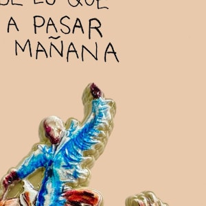 May include: A digital album cover with a cartoon image of a person riding a bucking horse. The text on the cover reads "Nadie sabe lo que va a pasar mañana" and "Bad Bunny / Benito Octubre 13, 2023". The bottom of the cover reads "Rey Ocho Pinz" and has a parental advisory label.