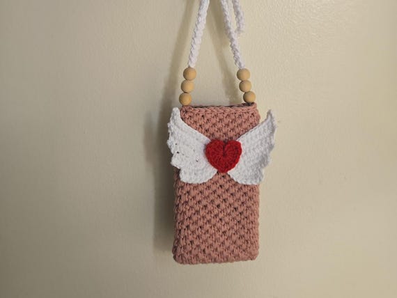 Crochet Phone Bag Pattern with Wings (PDF)