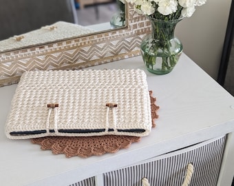 Beginner Friendly Crochet Laptop Sleeve Pattern, Adaptable  (PDF Download)
