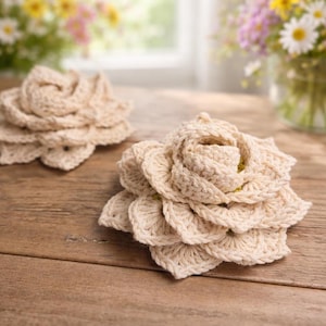 Crochet Lotus Flower Pattern • Detailed Instructions • Digital Download