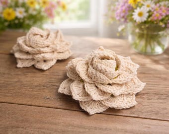 Crochet Lotus Flower Pattern • Detailed Instructions • Digital Download