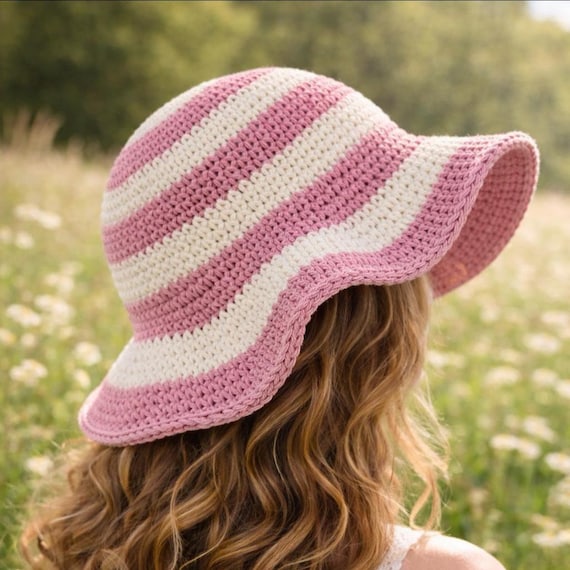 Crochet Summer Sun Hat Pattern, Beginner Friendly Bucket Hat (PDF Download)