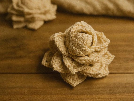 Crochet Lotus Flower Pattern • Detailed Instructions • Digital Download