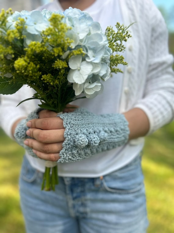 Crochet Fingerless Gloves Pattern | Teen, Adult Wrist Warmers (PDF Pattern)