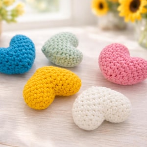 Einfaches Herz Häkelmuster - Amigurumi Schlüsselanhänger - PDF Download - Anfängerfreundlich - Pocket hug