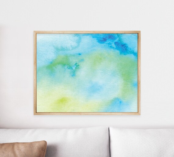 abstract ocean watercolor printable