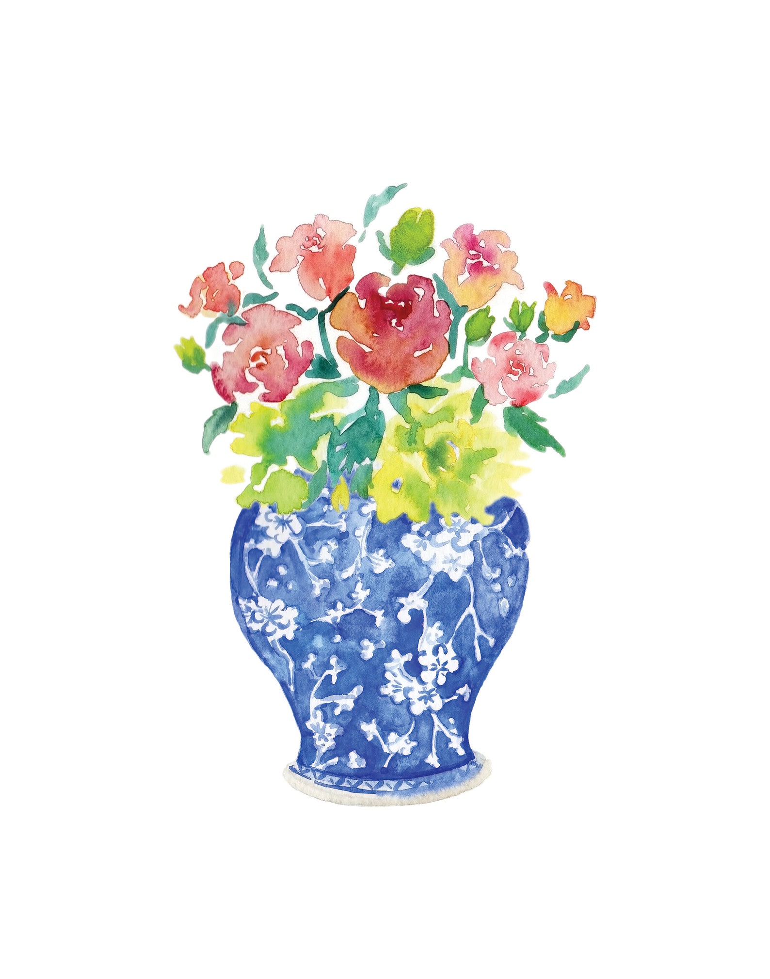 Chinoiserie Vase of Roses Printable Art Instant Download | Etsy