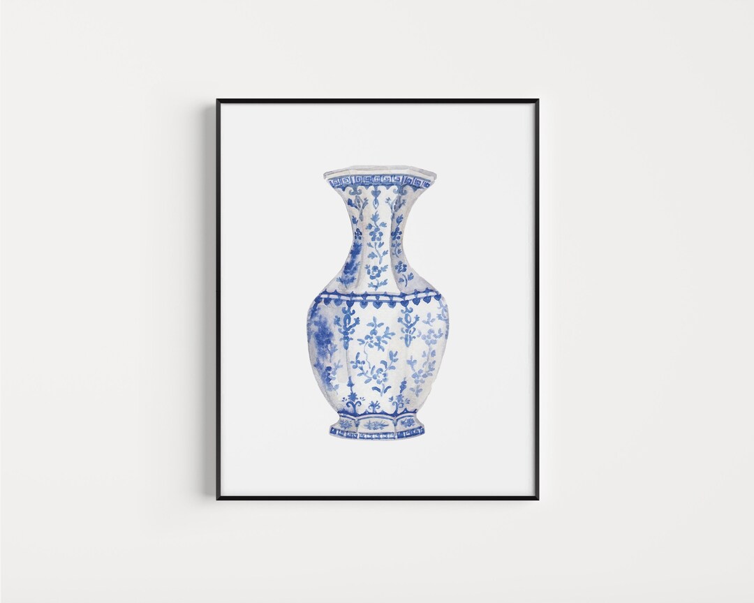 Watercolor Ming Vase Printable Art, Instant Download Chinoiserie Print ...