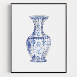 Watercolor Ming Vase Printable Art, Instant Download Chinoiserie Print ...