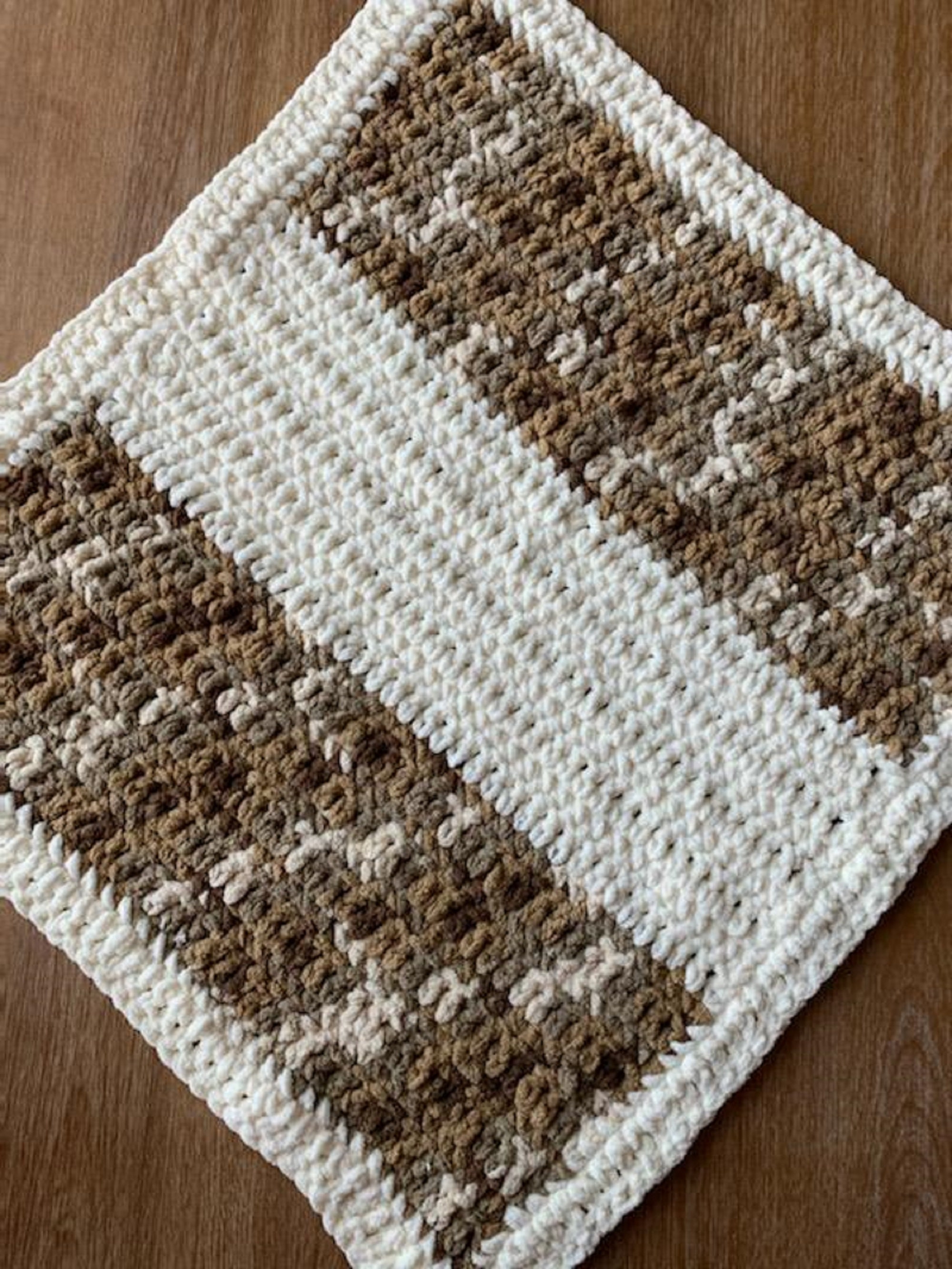 Brown and Cream Baby Blanket Etsy UK