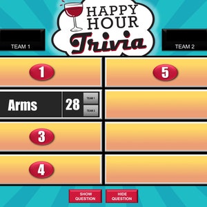 Virtual Happy Hour Trivia Game Download / Play on Zoom / PC, Mac, iPhone, iPad / Game Night / Make Your Own Game / with Scoreboard image 4