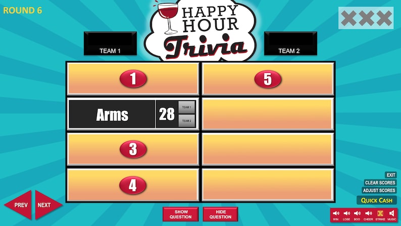 Virtual Happy Hour Trivia Game Download / Play on Zoom / PC, Mac, iPhone, iPad / Game Night / Make Your Own Game / with Scoreboard image 4