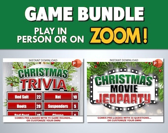 Holiday Party Trivia Bundle with Scoreboards! PC, Mac, iPad & iPhone. Holiday Interactive PowerPoint Game. Holiday Games for Work