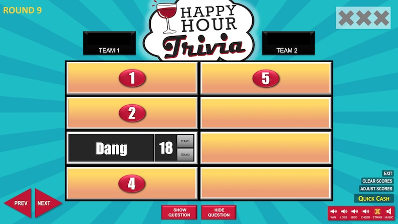 Virtual Happy Hour Trivia Game Download / Play on Zoom / PC, Mac, iPhone, iPad / Game Night / Make Your Own Game / with Scoreboard image 6