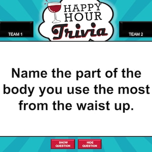 Virtual Happy Hour Trivia Game Download / Play on Zoom / PC, Mac, iPhone, iPad / Game Night / Make Your Own Game / with Scoreboard image 3