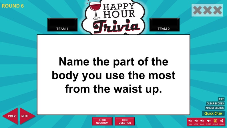 Virtual Happy Hour Trivia Game Download / Play on Zoom / PC, Mac, iPhone, iPad / Game Night / Make Your Own Game / with Scoreboard image 3