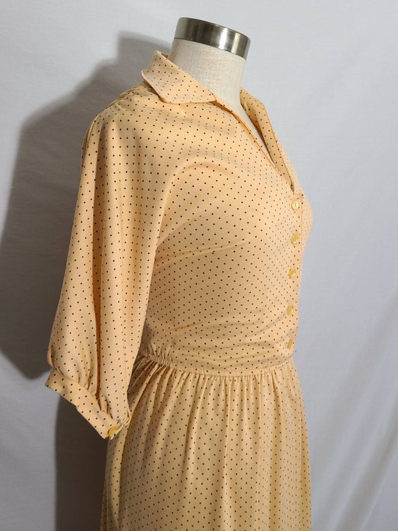 Vintage Clothing, Womens 70s Dress, Polka Dot, Pe… - image 7