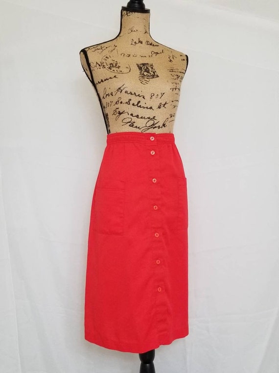 red festival skirt