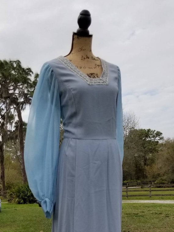 Vintage Clothing, 50s Prom Dress, Womens, Blue, S… - image 3