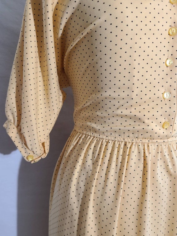 Vintage Clothing, Womens 70s Dress, Polka Dot, Pe… - image 9