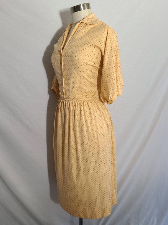 Vintage Clothing, Womens 70s Dress, Polka Dot, Pe… - image 4
