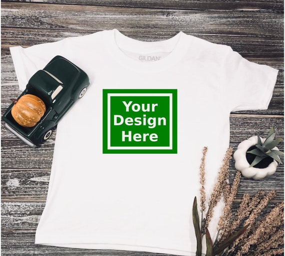 Blank White T-Shirt Youth Gildan Mockup - Magazine Cover ...