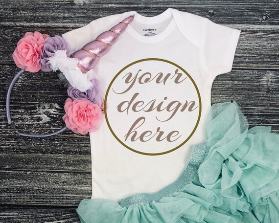Baby Bodysuit Mockup One Piece Mock Up