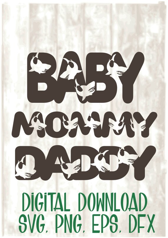 Download Baby Shark Mommy Shark Daddy Shark svg file digital | Etsy