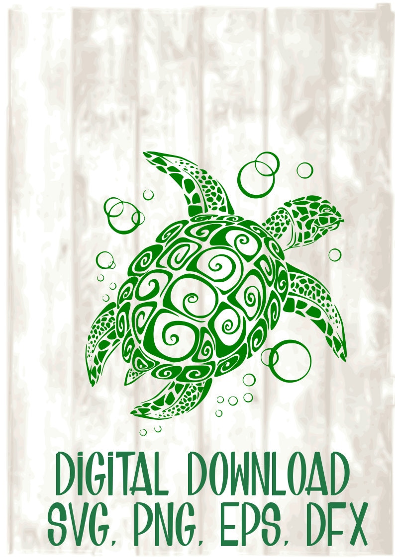 Download Sea Turtle SVG PNG EPS Dxf Digital files only Cricut | Etsy