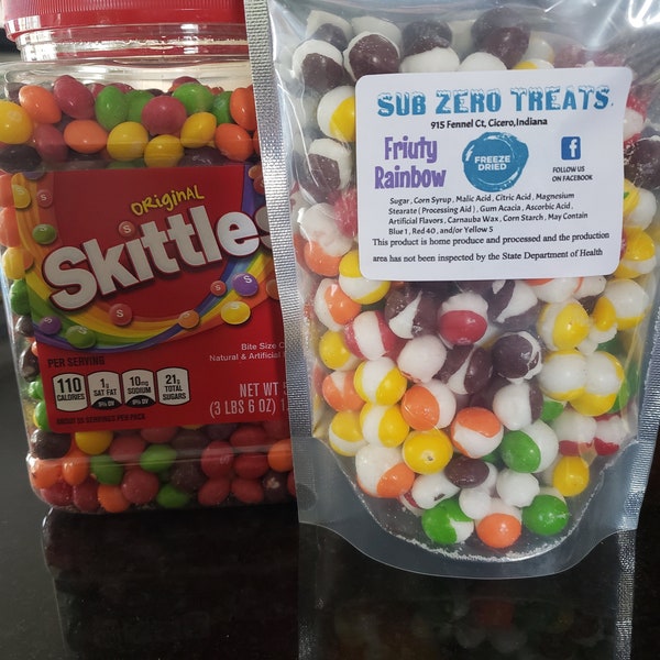 Freeze dried skittles