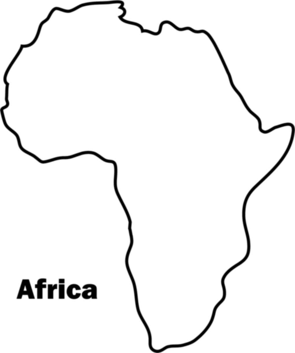 Africa African Continent Clipart Drawing Clip Border Map Continents ...