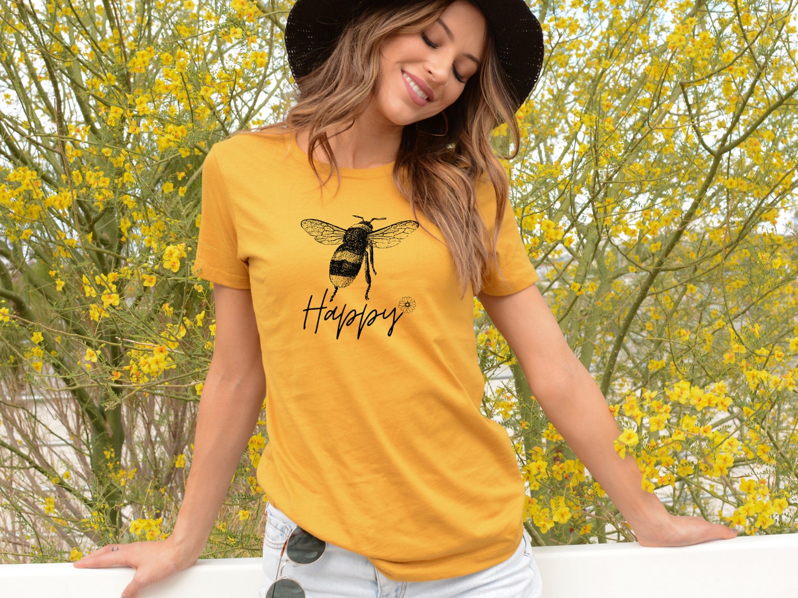 Bee Happy Shirt Be Happy Shirt Be Happy T Shirt | Etsy