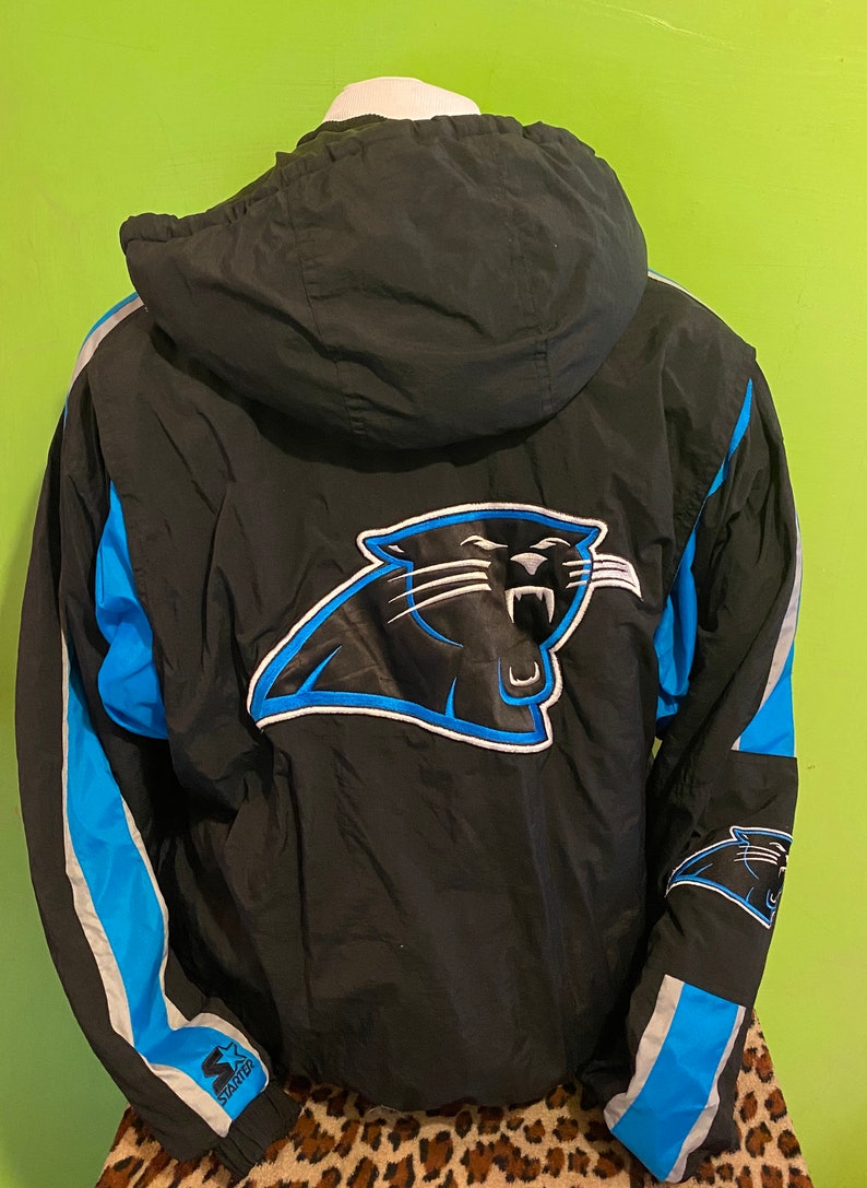 Vintage 90s Carolina Panthers 1990s Starter Puffy Coat Jacket Etsy