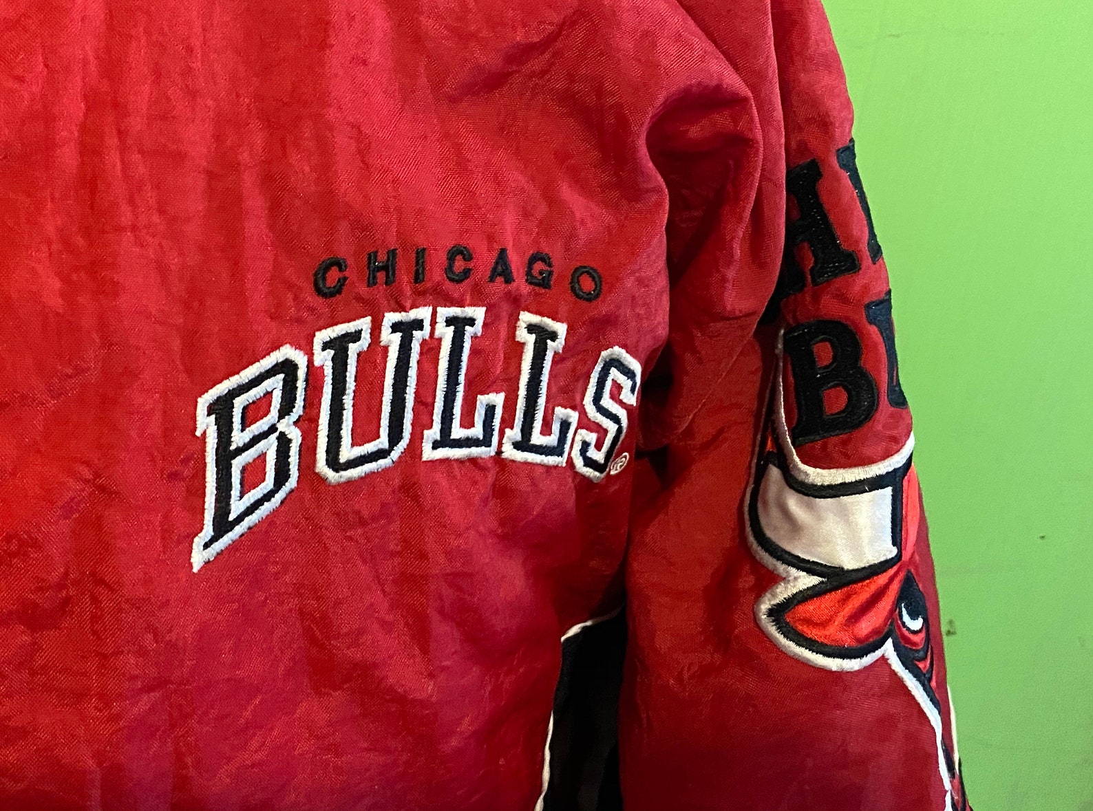 Vintage Chicago Bulls 1990s Red Hooded Starter Puffy Park Coat | Etsy