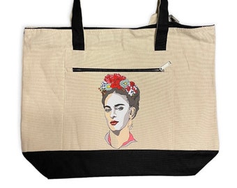 Frida Love - XL Tote De Lona Bitono