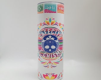 Cafecito y chisme 20oz. Skinny Tumbler