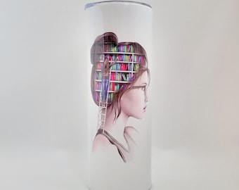 Lector con cita 20oz. Vaso flaco
