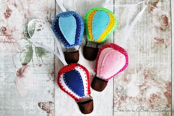 Handmade Felt Hot Air Balloon Hanging Decoration Pick Your Etsy