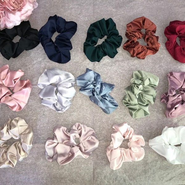 Luxury Satin Hair Bobbles | Hair bands | Hair Scrunchies | wide range of colours to match our satin eye masks