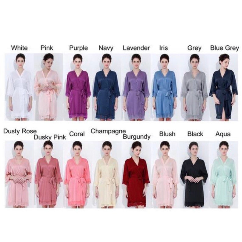 PERSONALISED Blossom lace trim robe Gift Box Set Etsy