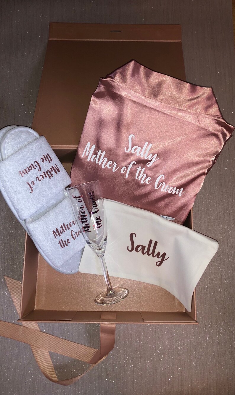 PERSONALISED Blossom lace trim robe Gift Box Set Etsy