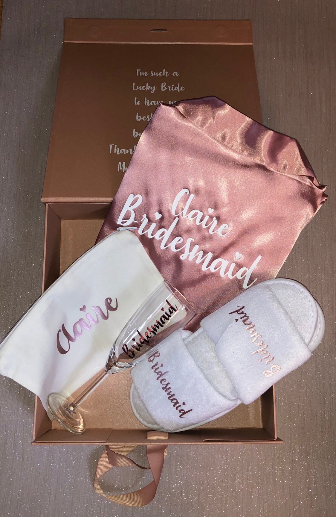 PERSONALISED Blossom lace trim robe Gift Box Set Etsy